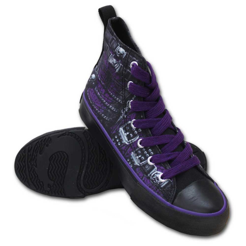 Spiral - WAISTED CORSET Baskets - Noir/Violet